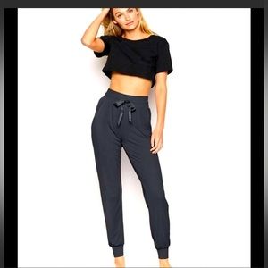 Victorias Secret High Waisted Ribbed Joggers in Gray, Size Small